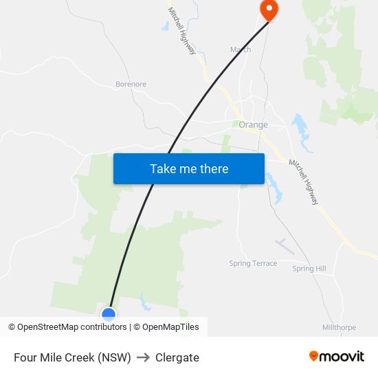 Four Mile Creek (NSW) to Clergate map