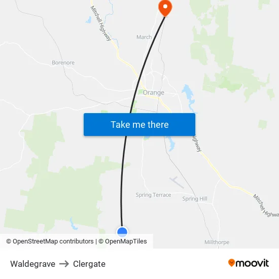 Waldegrave to Clergate map