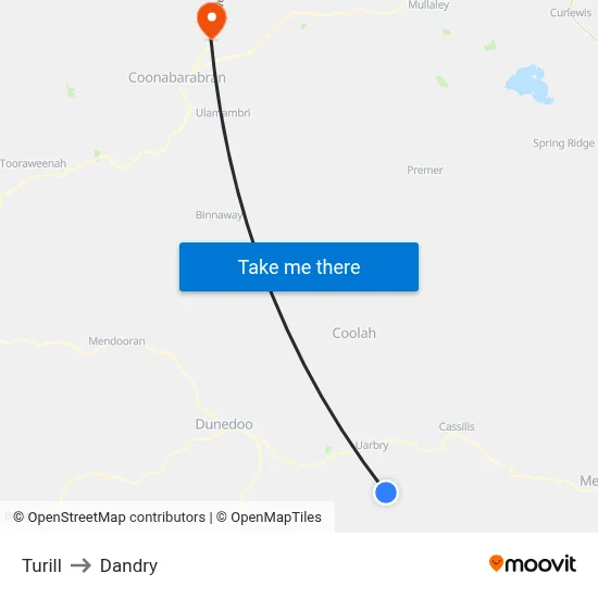Turill to Dandry map