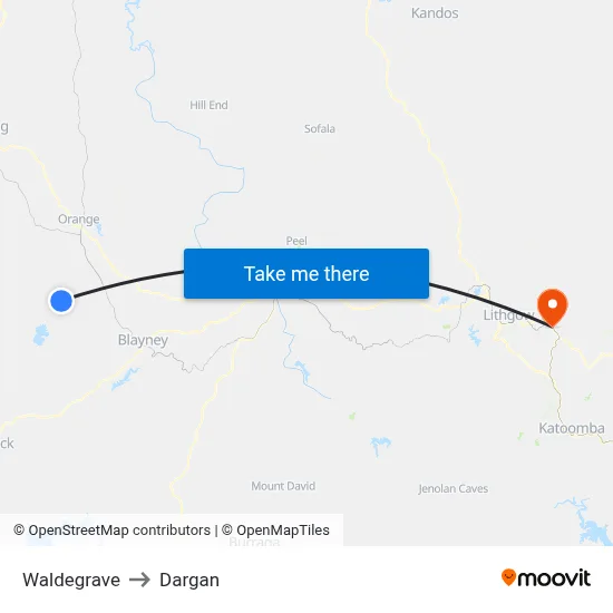 Waldegrave to Dargan map