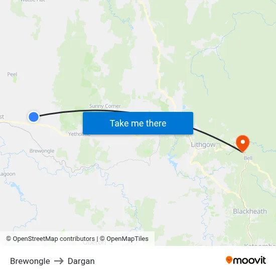 Brewongle to Dargan map