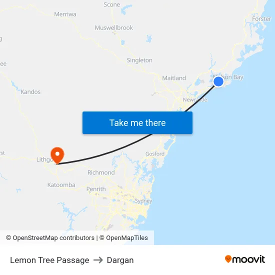 Lemon Tree Passage to Dargan map