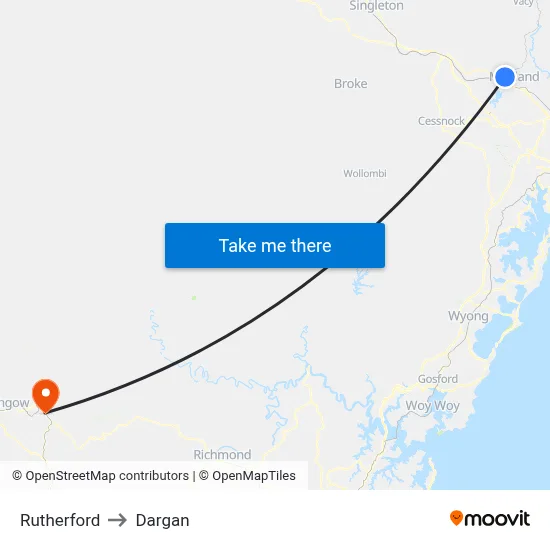 Rutherford to Dargan map