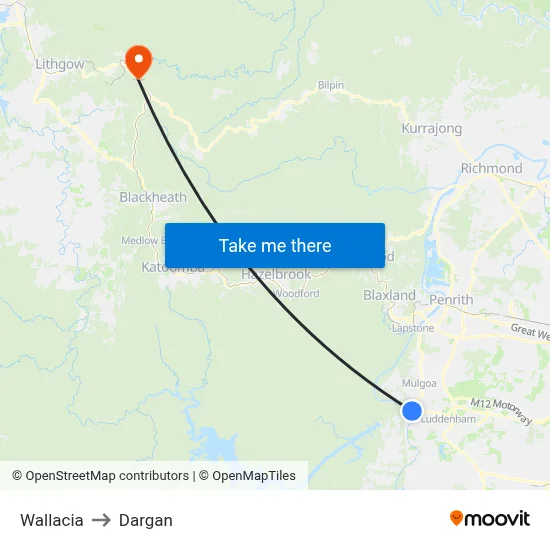 Wallacia to Dargan map