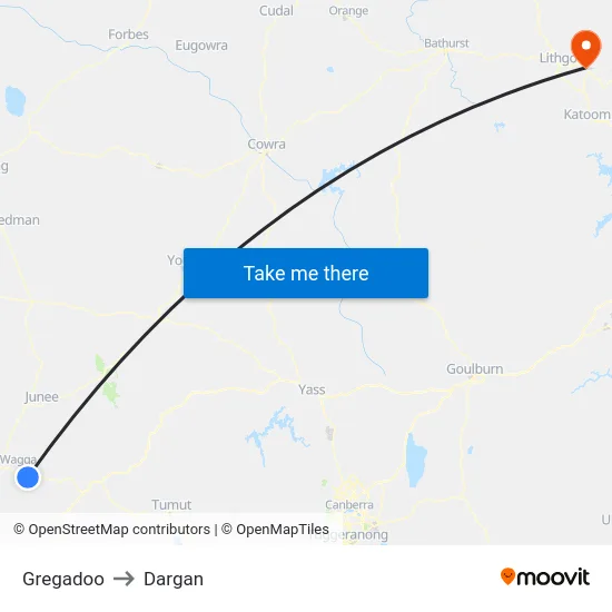 Gregadoo to Dargan map