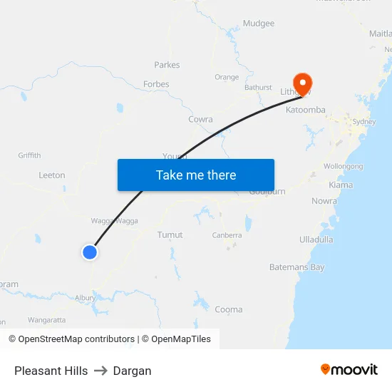 Pleasant Hills to Dargan map