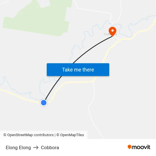 Elong Elong to Cobbora map