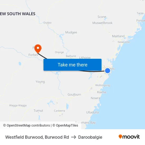 Westfield Burwood, Burwood Rd to Daroobalgie map