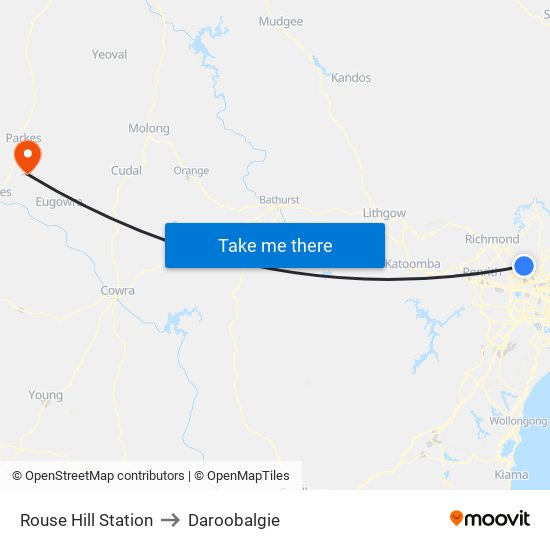 Rouse Hill Station to Daroobalgie map