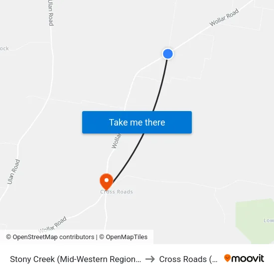 Stony Creek (Mid-Western Regional - NSW) to Cross Roads (NSW) map
