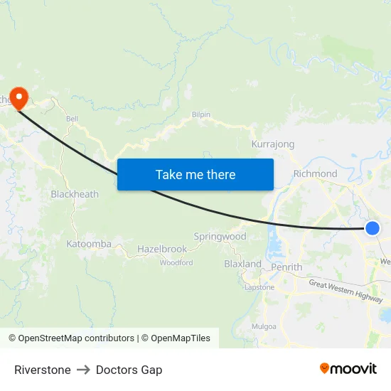 Riverstone to Doctors Gap map