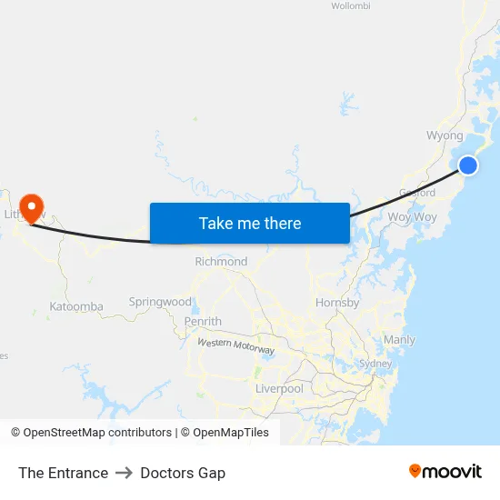 The Entrance to Doctors Gap map