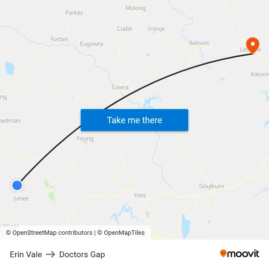 Erin Vale to Doctors Gap map