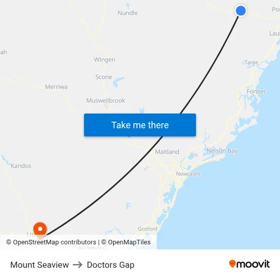 Mount Seaview to Doctors Gap map