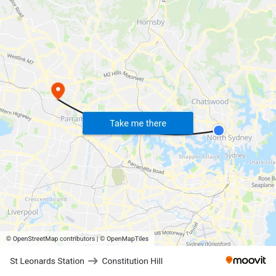 St Leonards Station to Constitution Hill map