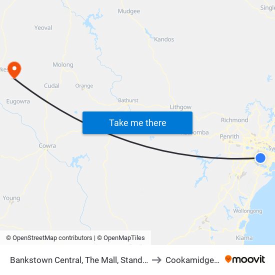 Bankstown Central, The Mall, Stand C to Cookamidgera map