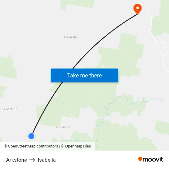 Arkstone to Isabella map