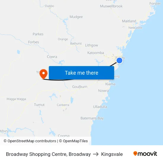 Broadway Shopping Centre, Broadway to Kingsvale map