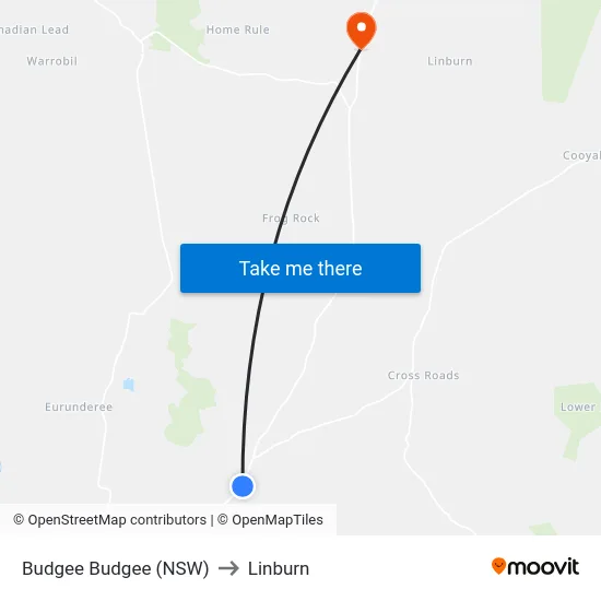 Budgee Budgee (NSW) to Linburn map
