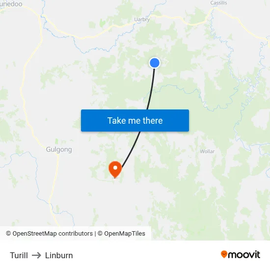 Turill to Linburn map