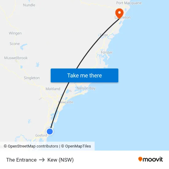 The Entrance to Kew (NSW) map