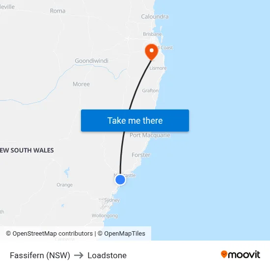 Fassifern (NSW) to Loadstone map