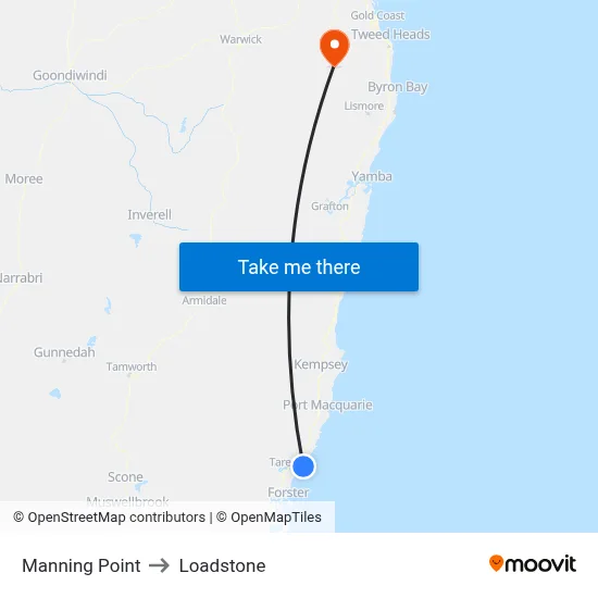Manning Point to Loadstone map