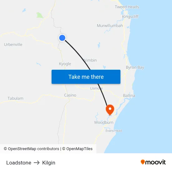 Loadstone to Kilgin map