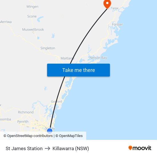 St James Station to Killawarra (NSW) map