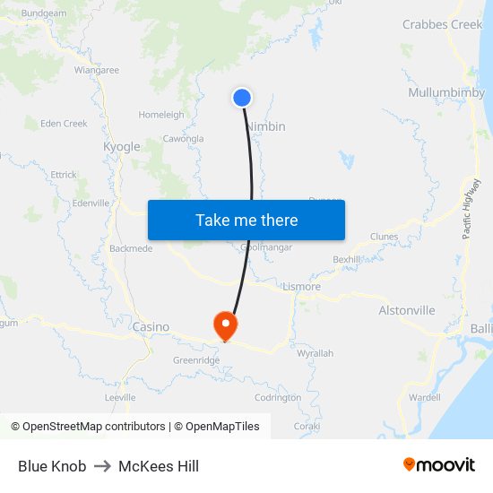 Blue Knob to McKees Hill map