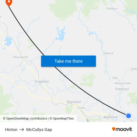 Hinton to McCullys Gap map
