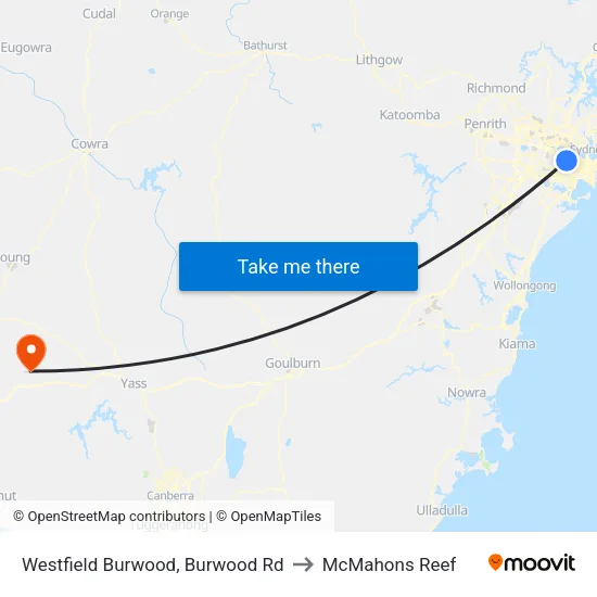 Westfield Burwood, Burwood Rd to McMahons Reef map
