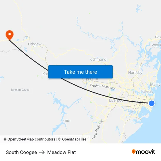 South Coogee to Meadow Flat map
