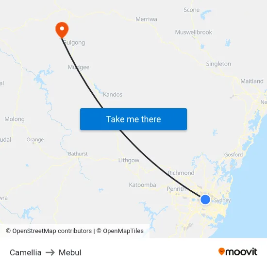 Camellia to Mebul map