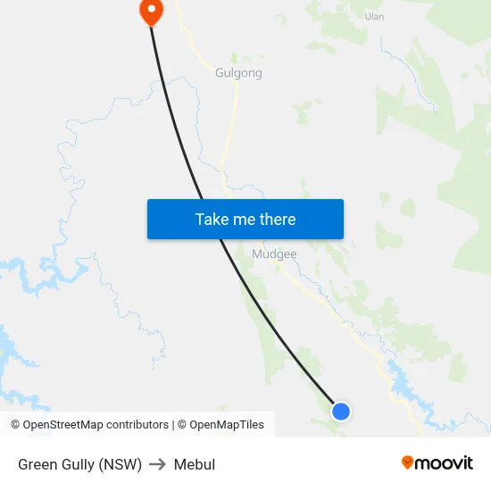 Green Gully (NSW) to Mebul map