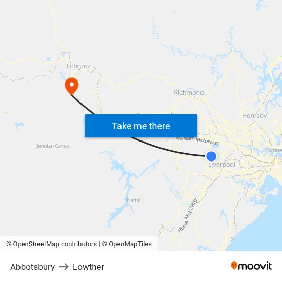 Abbotsbury to Lowther map