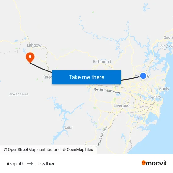 Asquith to Lowther map