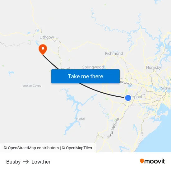 Busby to Lowther map