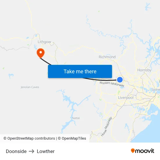 Doonside to Lowther map