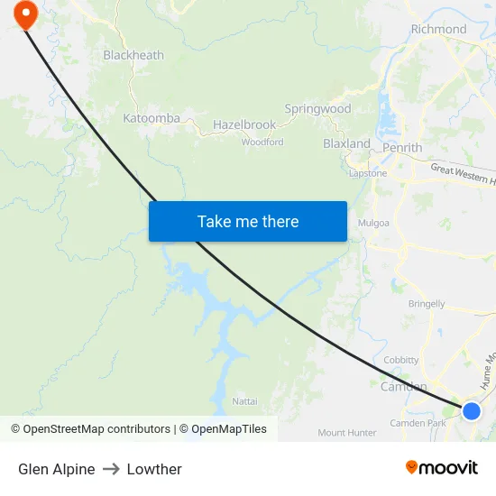 Glen Alpine to Lowther map