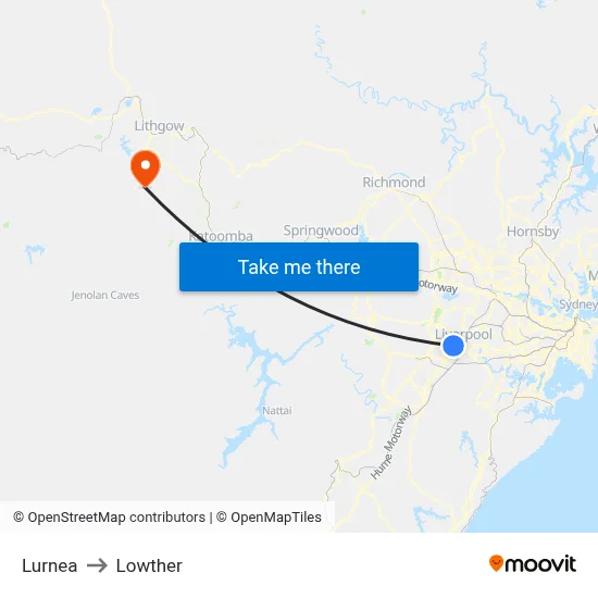 Lurnea to Lowther map