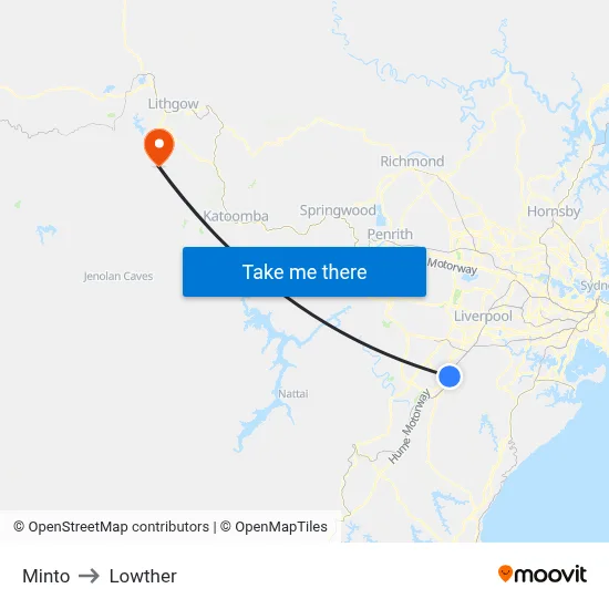 Minto to Lowther map