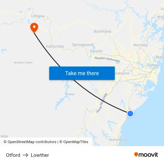 Otford to Lowther map