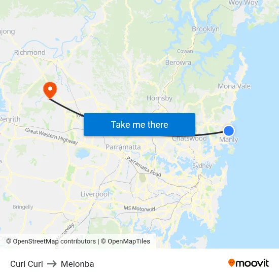 Curl Curl to Melonba map