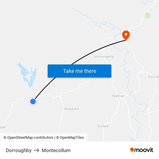 Dorroughby to Montecollum map