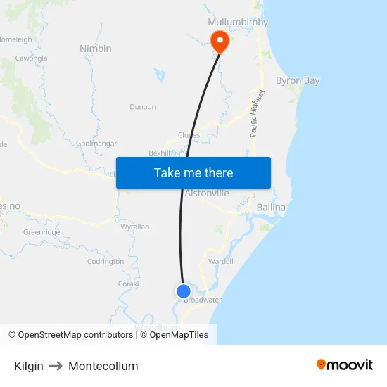 Kilgin to Montecollum map