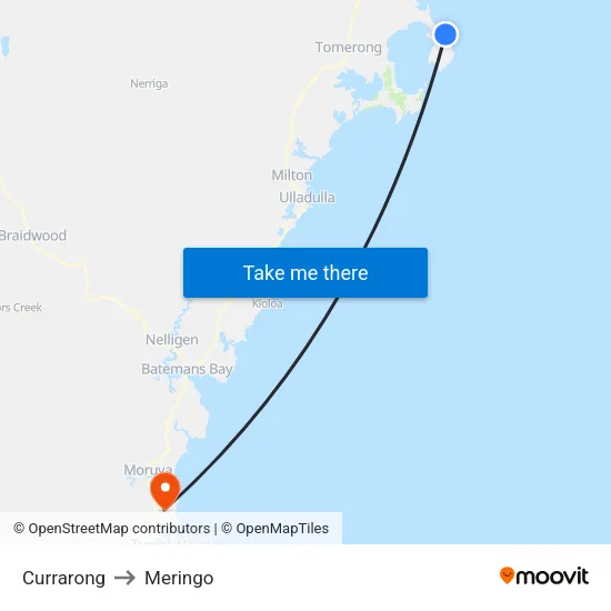 Currarong to Meringo map