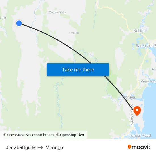 Jerrabattgulla to Meringo map