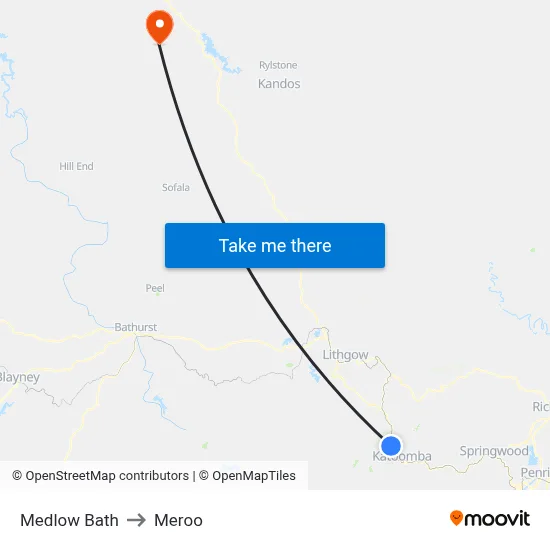 Medlow Bath to Meroo map