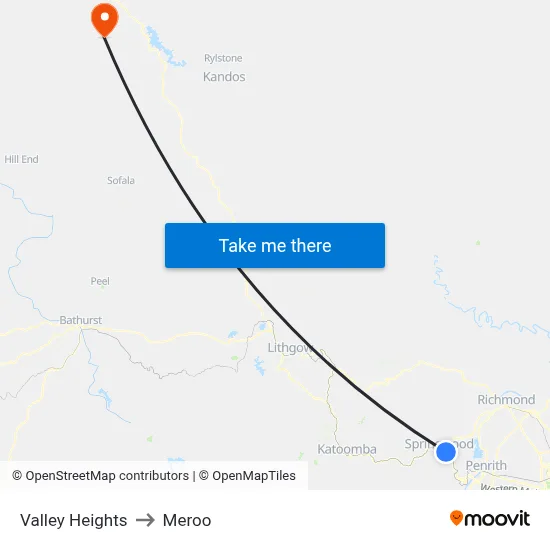 Valley Heights to Meroo map